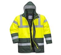 Portwest Parka Bicolore Traffic, Couleur: Jaune/Vert, Taille: XL, S466YGRXL