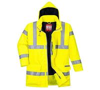 Portwest Parka Bizflame Rain Hi-Vis multirisque, Couleur: Jaune, Taille: M, S778YERM
