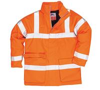 Portwest Parka Bizflame Rain Hi-Vis multirisque, Couleur: Orange, Taille: L, S778ORRL