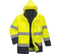 Portwest Parka haute visibilité 3 en 1, Couleur: Jaune/Marine, Taille: XXXL, S162YNRXXXL