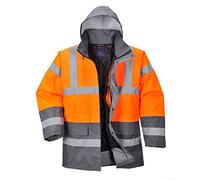 Portwest Parka HV Bicolore, Couleur: Orange/Gris, Taille: S, S467OGYS
