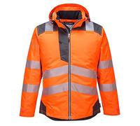 PORTWEST Parka HV PW3 Orange/Gris XL - Vêtements haute visibilité