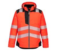 PORTWEST Parka HV PW3 Rouge/Noir S - Vêtements haute visibilité