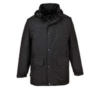 Portwest Parka Oban doublée polaire, Couleur: Noir, Taille: L, S523BKRL