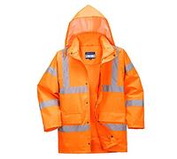 Portwest Parka Respirante Hi-Vis, Couleur: Orange, Taille: M, RT60ORRM