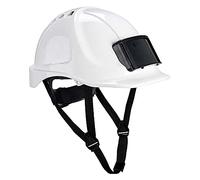 Portwest PB55 Endurance white vented safety helmet with visitor badge holder