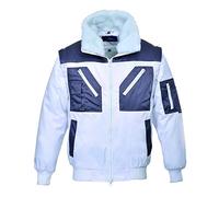 Portwest Pilot Jacket 2-Tone, colorWhite talla Large