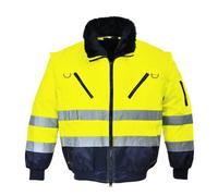 Portwest PJ50 Blouson pilote 3 en 1 haute visibilité Jaune/Marine - Taille XXL