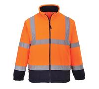 Portwest Polaire bicolore haute visibilité F301, Orange/bleu marine, 5X-Large