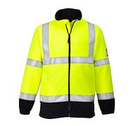 Portwest Polaire haute-visibilité Flamme Résistant et Antistatique, Couleur: Jaune, Taille: S, FR31YERS