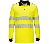 Portwest - Polo De Travail Manches Longues Haute Visibilité Ignifugé Jaune / Noir L