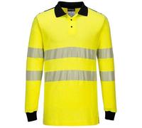Portwest - Polo De Travail Manches Longues Haute Visibilité Ignifugé Jaune / Noir S