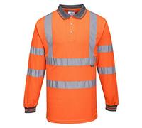 Portwest Polo HV Manches Longues, Couleur: Orange, Taille: XXXL, S277ORRXXXL