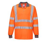 PORTWEST Polo HV Manches Longues Orange 6XL - Vêtements haute visibilité