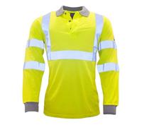 Portwest Polo manches longues FR antistatique et HiVis, Couleur: Jaune, Taille: XL, FR77YERXL