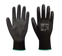 Portwest PU Palm Gloves, Color: Black, Size: XXS, A120BKRXXS