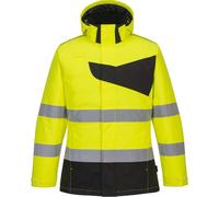 Portwest PW2 Veste De Travail Hi-Vis Étanche Doublée Hiver Hoodée PW261