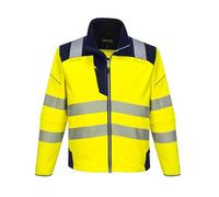 Portwest PW3 Hi-Vis Softshell Jacket (Large, Yellow/Navy)