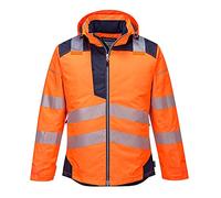 Portwest PW3 Hi Vis Winter Jacket (XXX-Large, Orange/Navy)