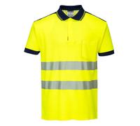 Portwest PW3 Polo Haute Visibilité Manches Courtes Polyester Coton T180