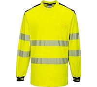 Portwest T-shirt PW3 Haute visibilité ML Jaune/Noir Taille L T185YBRL