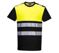 Portwest PW311 T-shirt PW3 haute visibilité classe 1 Noir/jaune - Taille L