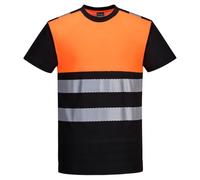 Portwest PW311 T-shirt PW3 haute visibilité classe 1 Noir/Orange - Taille M