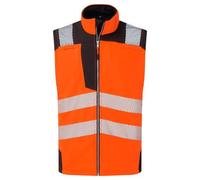 Portwest PW325 Softshell sans manches Hi-Vis (3 couches) Orange/Noir - Taille 4XL