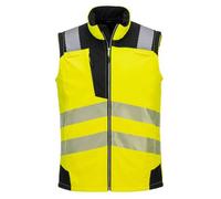 Portwest PW325 Softshell sans manches Hi-Vis (3 couches) Orange/Noir - Taille XL