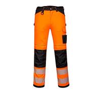 Portwest PW340 Pantalon de Travail Haute Visibilité PW3 Pour Hommes Orange/Noir Court, 36