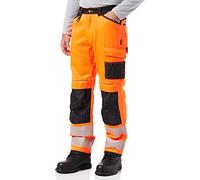 Portwest PW340 PW3 Hi-Vis Work Trousers (Orange/Black, 46 Regular),46w / 31l