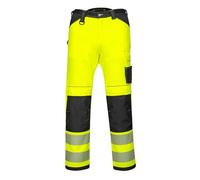 Portwest PW340YBR44 Pantalon de Travail Haute visibilité Jaune/Noir
