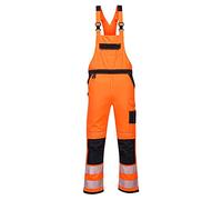 Portwest PW344 - PW3 Hi-Vis Bib & Brace (X-Large, Orange/Black)