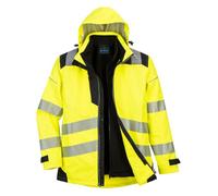 Portwest PW365 Parka PW3 3-en-1 haute visibilité Orange/Noir - Taille XS
