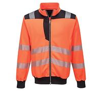 Portwest PW370 PW3 Hi-Vis Sweatshirt (Orange/Black, Large)