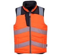 Portwest PW374 Bodywarmer réversible haute visibilité PW3 Orange/Noir - Taille XS