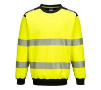 Portwest PW379 Sweat à col rond PW3 haute-visibilité Jaune/Noir - Taille XXL