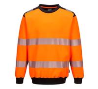 Portwest PW379 Sweat à col rond PW3 haute-visibilité Orange/Noir - Taille XXL