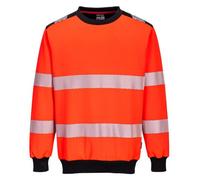 Portwest PW379 Sweat à col rond PW3 haute-visibilité Rouge/noir - Taille XXL
