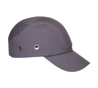 Portwest PW59 Casquette Anti Heurt Visière Longue 7 cm Coque ABS | Gris, Taille unique, EN 812 Certifiée CE Pour Les Chocs, EVA Haute Densité Durable, Ajustement Auto-Agrippant
