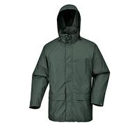 Portwest S350 Veste Sealtex AIR Fermeture Centrale Zip et Pressions Ventilé | Vert olive, XL, EN 13034, EN 343 Classe 4:1, Tissu Respirant, Capuche avec Cordon de Serrage, 2 Poches