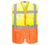 Portwest Gilet Executive Prague – Jaune/Orange – Taille L – S376YORL