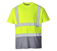 Portwest S378YGYXXL T-shirt bicolore régulier, taille XXL, jaune/gris