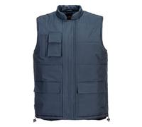 Portwest S415 Bodywarmer Ouverture Frontale Pressions Poches Ergonomiques | Marine, 4XL, Polyester, Sans Manches, Résistant à L'eau, Cordon de Serrage, Intempéries, Poche Stylo, Poche Téléphone, Léger