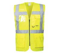 Portwest S476 Berlin Haute Visibilité Exécutif Polyester Gilet Fermeture Éclair