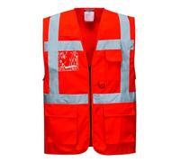 Portwest Gilet haute visibilité Executive Berlin Rouge Taille XL S476RERXL
