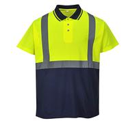 Portwest Polo S479 bicolore Jaune/Marine Taille XS