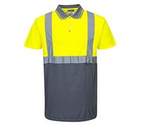 Portwest S479YGYS Polo manches courtes Haute visibilité Jaune/gris S