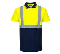 Portwest S479YNR5XL Polo haute visibilité 2 tons Jaune/bleu marine Taille XL