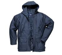 Portwest S521 Parka Dundee Veste Doublée Six Poches Capuche Repliable Hiver | Marine, 2XL, Coutures Thermosoudées, Polyester, Fermeture à Pressions, Ouverture Frontale Pressions, Coton Peigné, Thermique